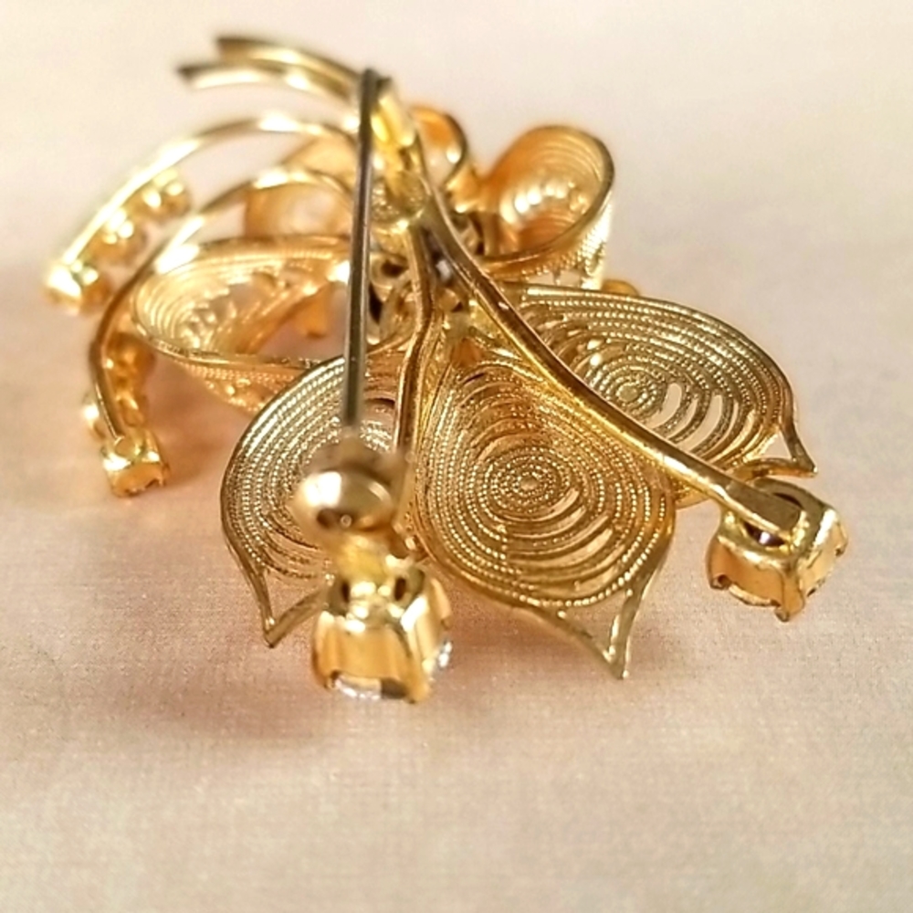 Vintage Western Germany Rhinestone Brooch Pin - Picture 15 of 15